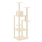 vidaXL Rascador para gatos con postes de sisal crema 153 cm vidaXL Rascador para gatos con postes de sisal crema 153 cm