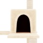 vidaXL Rascador para gatos con postes de sisal crema 153 cm vidaXL Rascador para gatos con postes de sisal crema 153 cm