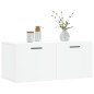 vidaXL Armario de pared madera de ingeniería blanco 80x36,5x35 cm vidaXL Armario de pared madera de ingeniería blanco 80x36,5x35 cm