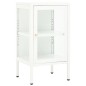 vidaXL Aparador de metal y vidrio 38x35x70 cm