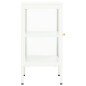 vidaXL Aparador de metal y vidrio 38x35x70 cm