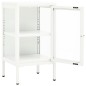 vidaXL Aparador de metal y vidrio 38x35x70 cm