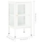 vidaXL Aparador de metal y vidrio 38x35x70 cm