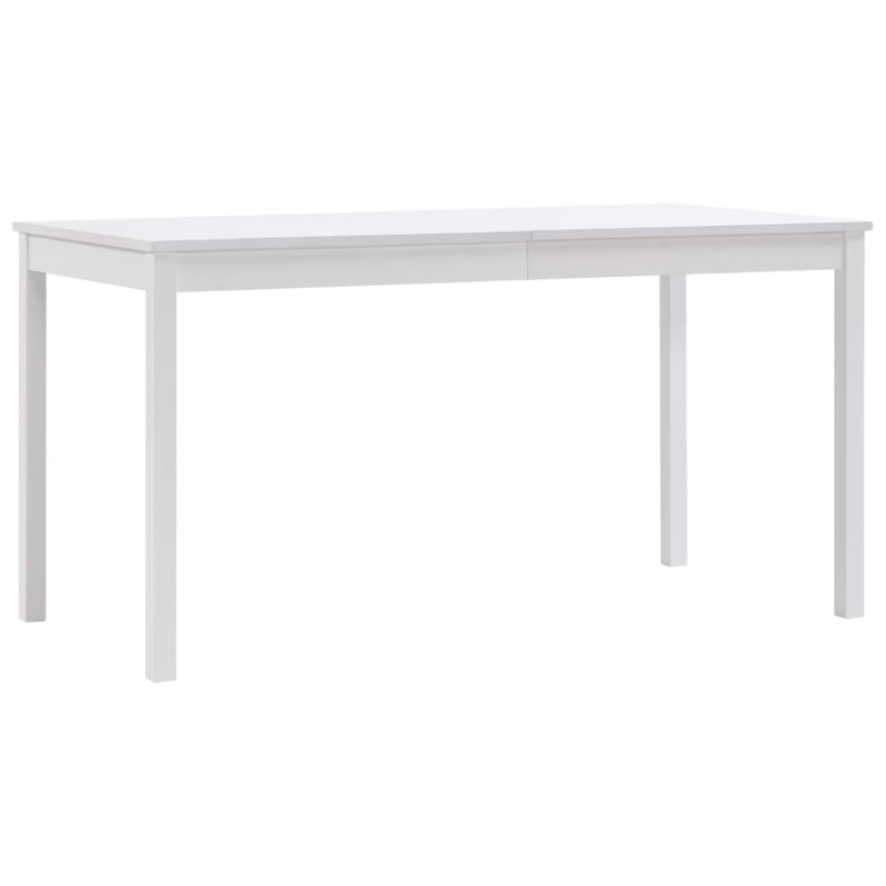 vidaXL Mesa de comedor de madera de pino blanco 140x70x73 cm vidaXL Mesa de comedor de madera de pino blanco 140x70x73 cm