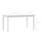 vidaXL Mesa de comedor de madera de pino blanco 140x70x73 cm vidaXL Mesa de comedor de madera de pino blanco 140x70x73 cm