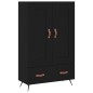 vidaXL Aparador alto madera de ingeniería negro 69,5x31x115 cm vidaXL Aparador alto madera de ingeniería negro 69,5x31x115 cm