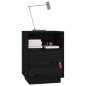 vidaXL Mesitas de noche 2 uds madera maciza de pino negro 40x34x55 cm vidaXL Mesitas de noche 2 uds madera maciza de pino negro 40x34x55 cm