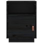 vidaXL Mesitas de noche 2 uds madera maciza de pino negro 40x34x55 cm vidaXL Mesitas de noche 2 uds madera maciza de pino negro 40x34x55 cm