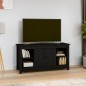 vidaXL Mueble de TV de madera maciza de pino negro 103x36,5x52 cm