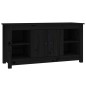 vidaXL Mueble de TV de madera maciza de pino negro 103x36,5x52 cm