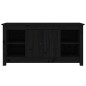 vidaXL Mueble de TV de madera maciza de pino negro 103x36,5x52 cm