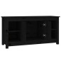 vidaXL Mueble de TV de madera maciza de pino negro 103x36,5x52 cm
