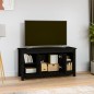 vidaXL Mueble de TV de madera maciza de pino negro 103x36,5x52 cm