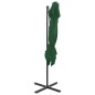 vidaXL Sombrilla voladiza con cubierta doble verde 250x250 cm vidaXL Sombrilla voladiza con cubierta doble verde 250x250 cm