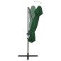 vidaXL Sombrilla voladiza con cubierta doble verde 250x250 cm vidaXL Sombrilla voladiza con cubierta doble verde 250x250 cm