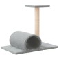 vidaXL Poste rascador para gatos con túnel gris claro 60x34,5x50 cm vidaXL Poste rascador para gatos con túnel gris claro 60x34,5x50 cm