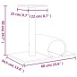 vidaXL Poste rascador para gatos con túnel gris claro 60x34,5x50 cm vidaXL Poste rascador para gatos con túnel gris claro 60x34,5x50 cm