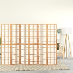 vidaXL Biombo plegable con 6 paneles estilo japonés 240x170 cm