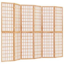 vidaXL Biombo plegable con 6 paneles estilo japonés 240x170 cm