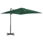 vidaXL Sombrilla voladiza con poste de aluminio verde 250x250 cm vidaXL Sombrilla voladiza con poste de aluminio verde 250x250 cm