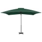 vidaXL Sombrilla voladiza con poste de aluminio verde 250x250 cm vidaXL Sombrilla voladiza con poste de aluminio verde 250x250 cm