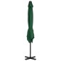 vidaXL Sombrilla voladiza con poste de aluminio verde 250x250 cm vidaXL Sombrilla voladiza con poste de aluminio verde 250x250 cm
