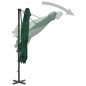 vidaXL Sombrilla voladiza con poste de aluminio verde 250x250 cm vidaXL Sombrilla voladiza con poste de aluminio verde 250x250 cm