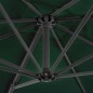 vidaXL Sombrilla voladiza con poste de aluminio verde 250x250 cm vidaXL Sombrilla voladiza con poste de aluminio verde 250x250 cm