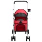 vidaXL Cochecito para perros plegable tela oxford rojo 76x50x100 cm