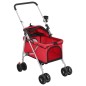 vidaXL Cochecito para perros plegable tela oxford rojo 76x50x100 cm