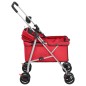 vidaXL Cochecito para perros plegable tela oxford rojo 76x50x100 cm