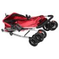 vidaXL Cochecito para perros plegable tela oxford rojo 76x50x100 cm