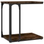 vidaXL Mesa auxiliar madera contrachapada roble ahumado 50x35x52 cm vidaXL Mesa auxiliar madera contrachapada roble ahumado 50x35x52 cm