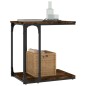 vidaXL Mesa auxiliar madera contrachapada roble ahumado 50x35x52 cm vidaXL Mesa auxiliar madera contrachapada roble ahumado 50x35x52 cm