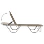 vidaXL Tumbona de aluminio y textilene gris taupe vidaXL Tumbona de aluminio y textilene gris taupe