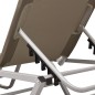 vidaXL Tumbona de aluminio y textilene gris taupe vidaXL Tumbona de aluminio y textilene gris taupe
