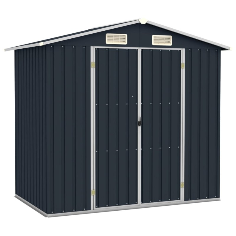 vidaXL Cobertizo de jardín acero galvanizado antracita 205x129x183 cm vidaXL Cobertizo de jardín acero galvanizado antracita 205x129x183 cm
