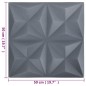 vidaXL Paneles de pared 3D 24 unidades 50x50 cm gris origami 6 m² vidaXL Paneles de pared 3D 24 unidades 50x50 cm gris origami 6 m²