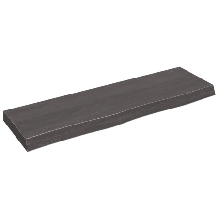 vidaXL Estante pared madera roble tratada marrón oscuro 100x30x(2-6)cm
