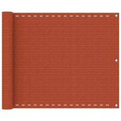 vidaXL Toldo para balcón HDPE naranja 75x500 cm