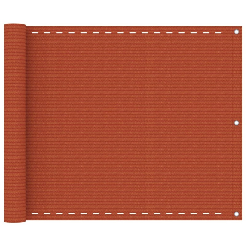 vidaXL Toldo para balcón HDPE naranja 75x500 cm vidaXL Toldo para balcón HDPE naranja 75x500 cm