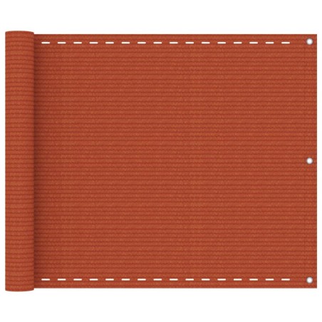 vidaXL Toldo para balcón HDPE naranja 75x500 cm
