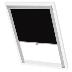 vidaXL Persiana enrollable opaca negra PK08