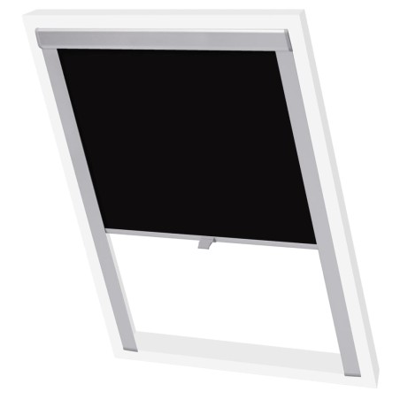 vidaXL Persiana enrollable opaca negra PK08