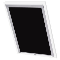 vidaXL Persiana enrollable opaca negra PK08
