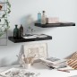 vidaXL Estante flotante de pared 2 uds MDF negro brillo 50x23x3,8 cm vidaXL Estante flotante de pared 2 uds MDF negro brillo 50x23x3,8 cm