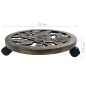 vidaXL Soporte con ruedas de plantas 6 uds plástico color bronce 38 cm vidaXL Soporte con ruedas de plantas 6 uds plástico color bronce 38 cm