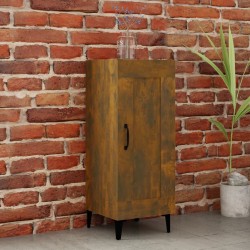 vidaXL Aparador madera de ingeniería roble ahumado 34,5x34x90 cm