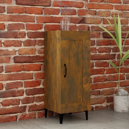 vidaXL Aparador madera de ingeniería roble ahumado 34,5x34x90 cm