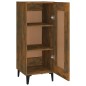 vidaXL Aparador madera de ingeniería roble ahumado 34,5x34x90 cm vidaXL Aparador madera de ingeniería roble ahumado 34,5x34x90 cm